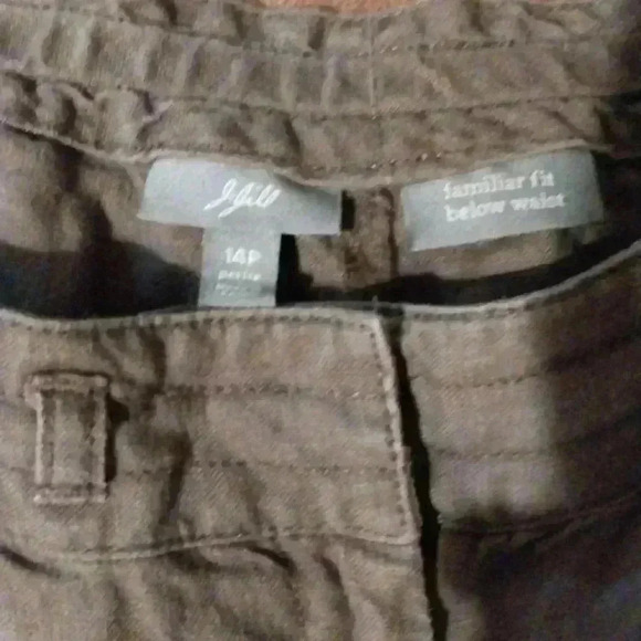 J.Jill Brown Drawstring Capri Pants - Picture 3 of 7